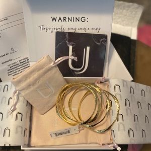 UNCOMMON JAMES WARP hammered-metal bangles